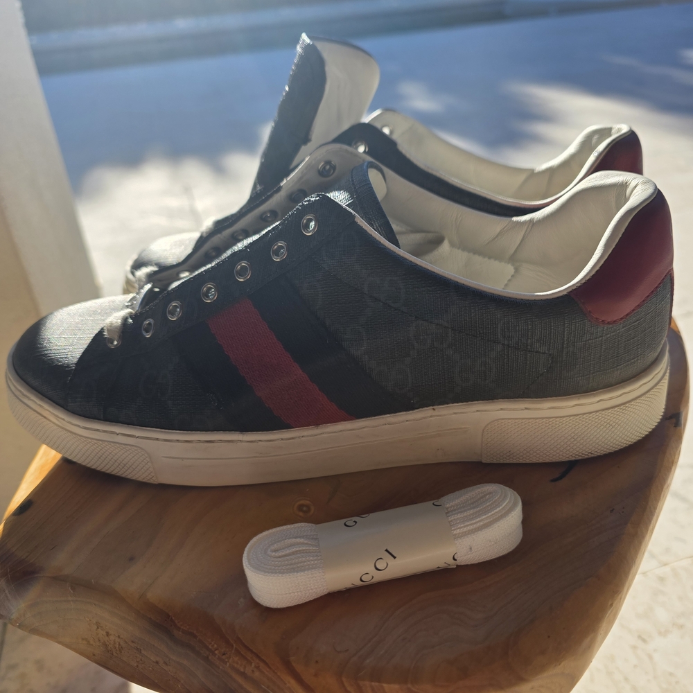 Gucci Black Monogram Athletic Shoes - Picture 5 of 9